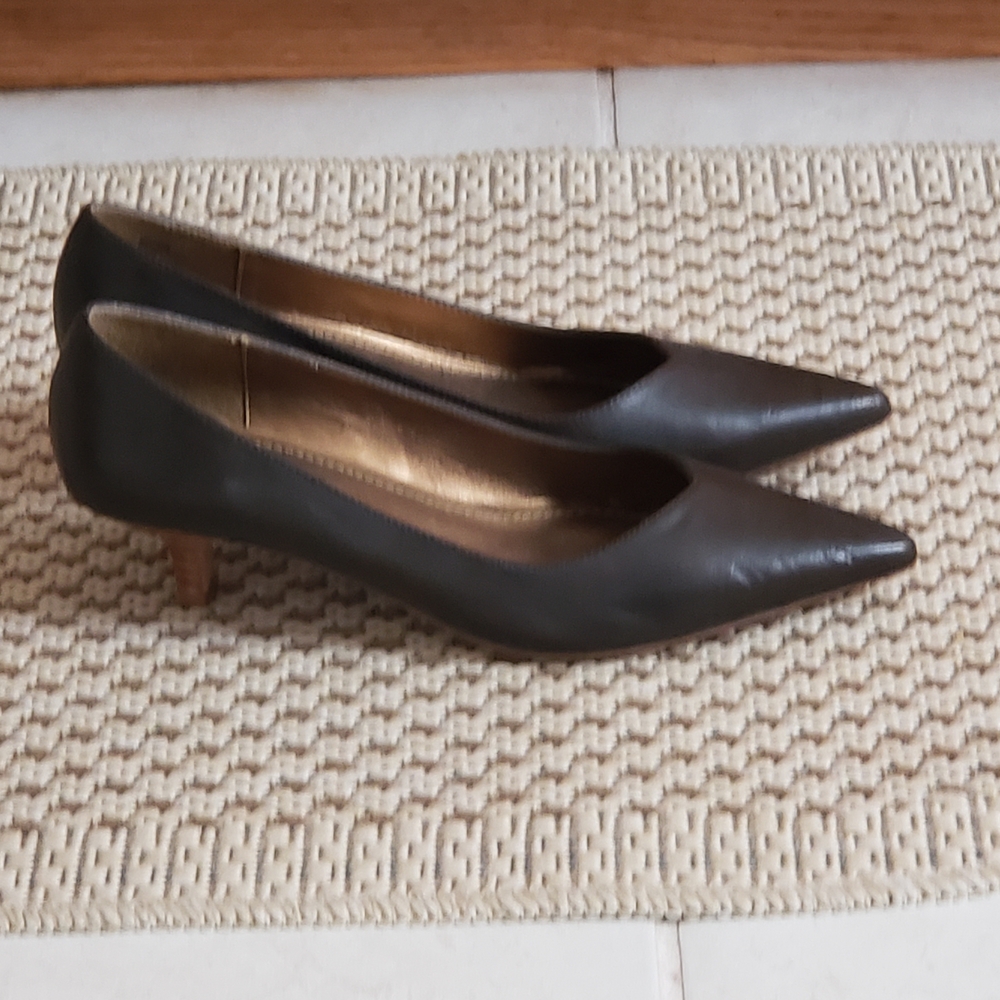 Classic Brown Pointed-Toe Heels